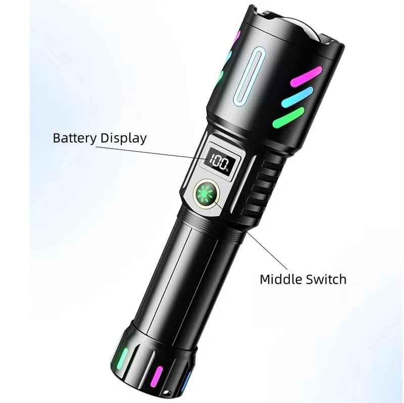 Ліхтар NIGHT VISION FLUORESCENCE W514/1143-WHITE LASER LED PM10-TG, 1x26650, Power Bank, ЗП Type-C, zoom — фото 6
