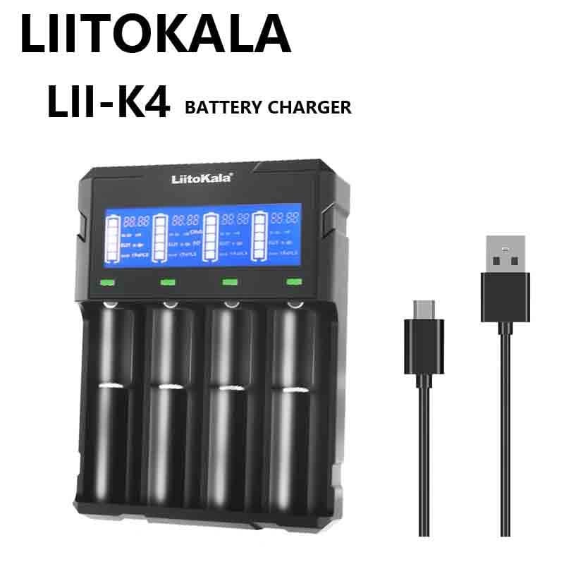 Зарядний пристрій LiitoKala Lii-K4, Power Bank, 18650/ 26650/ 21700/ 26700/ AA — фото 4
