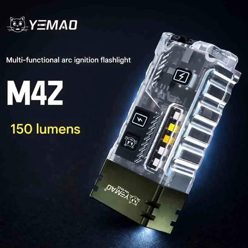 Портативний ліхтар YEMAO YM-M42, 800LM, акумулятор 350 mAh, запальничка, RGB — фото 2