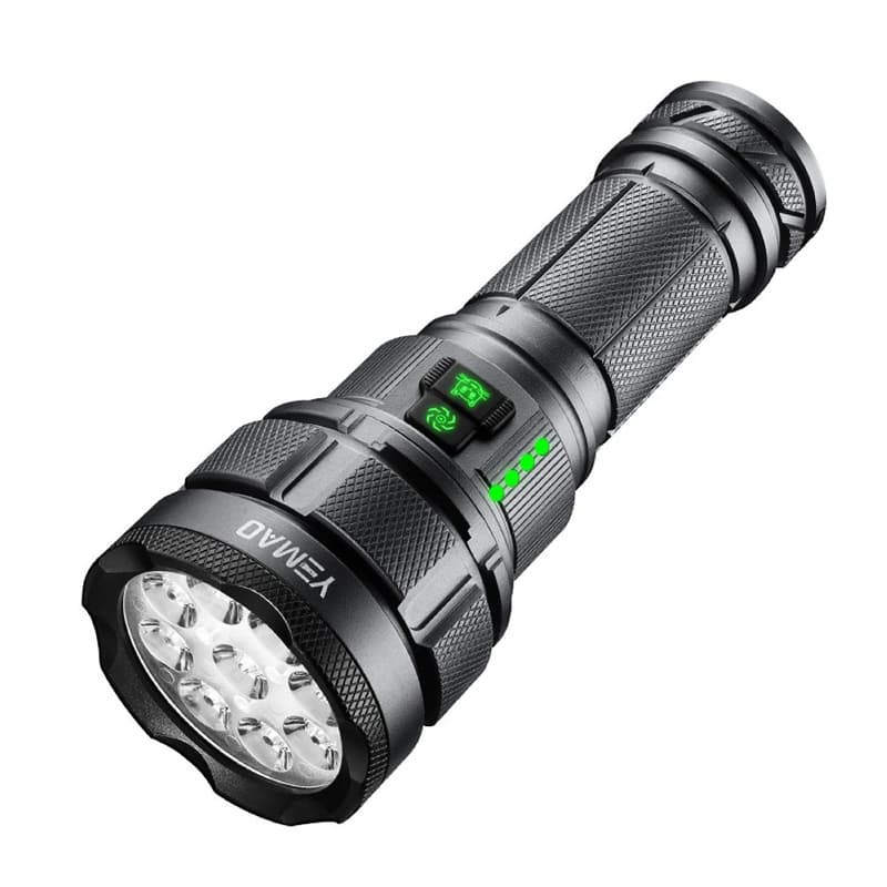 Ліхтар YEMAO YM-A9 9LED, 2x26650, Power Bank, ЗУ Type-C, ковпачок, 3 фільтри — фото 7
