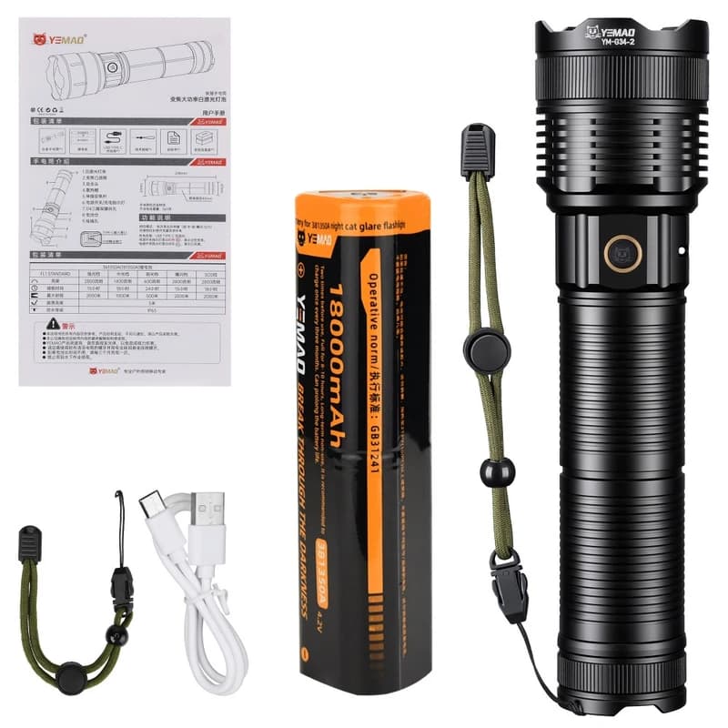 Ліхтар YEMAO YM-G34-2 TG 30W, 1x381350, Power Bank, ЗУ Type-C, zoom — фото 7