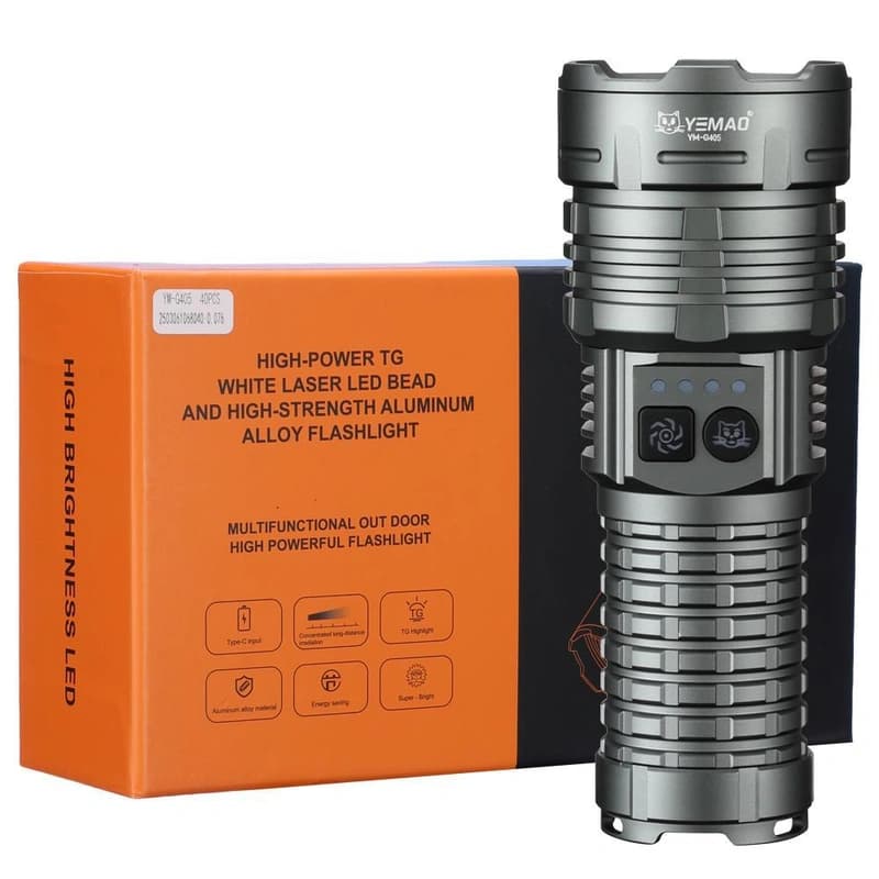 Ліхтар YEMAO YM-G405 TG 30W, 4x14500, Power Bank, ЗУ Type-C, zoom — фото 1