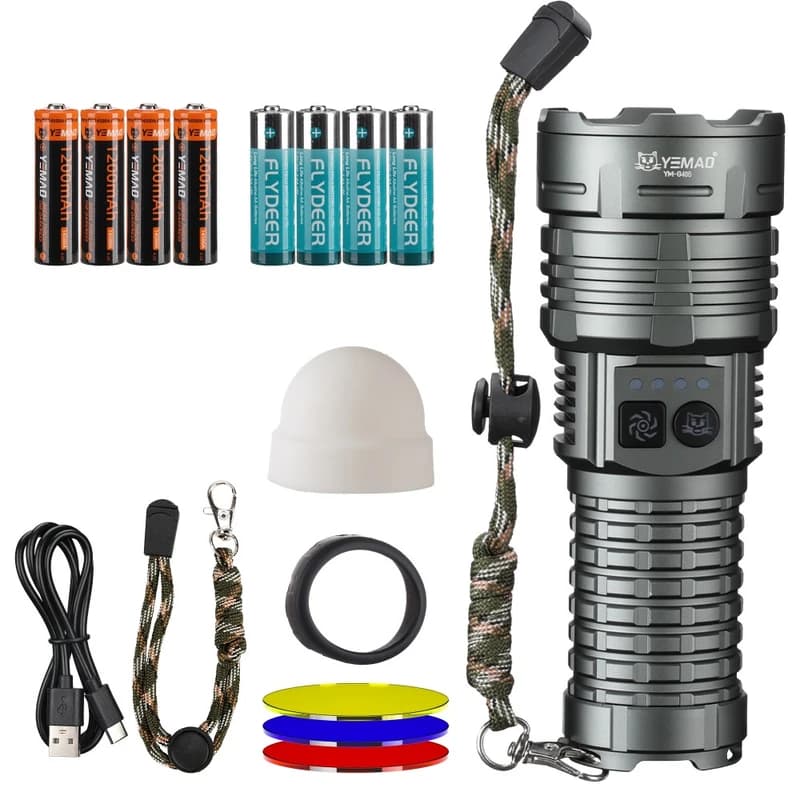 Ліхтар YEMAO YM-G405 TG 30W, 4x14500, Power Bank, ЗУ Type-C, zoom — фото 7