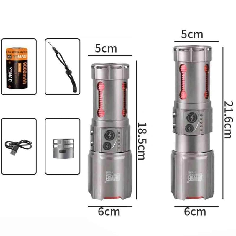 Ліхтар YEMAO YM-G530 TG 30W, 1x40700, Power Bank, ЗУ Type-C, zoom, захист від комарів — фото 6