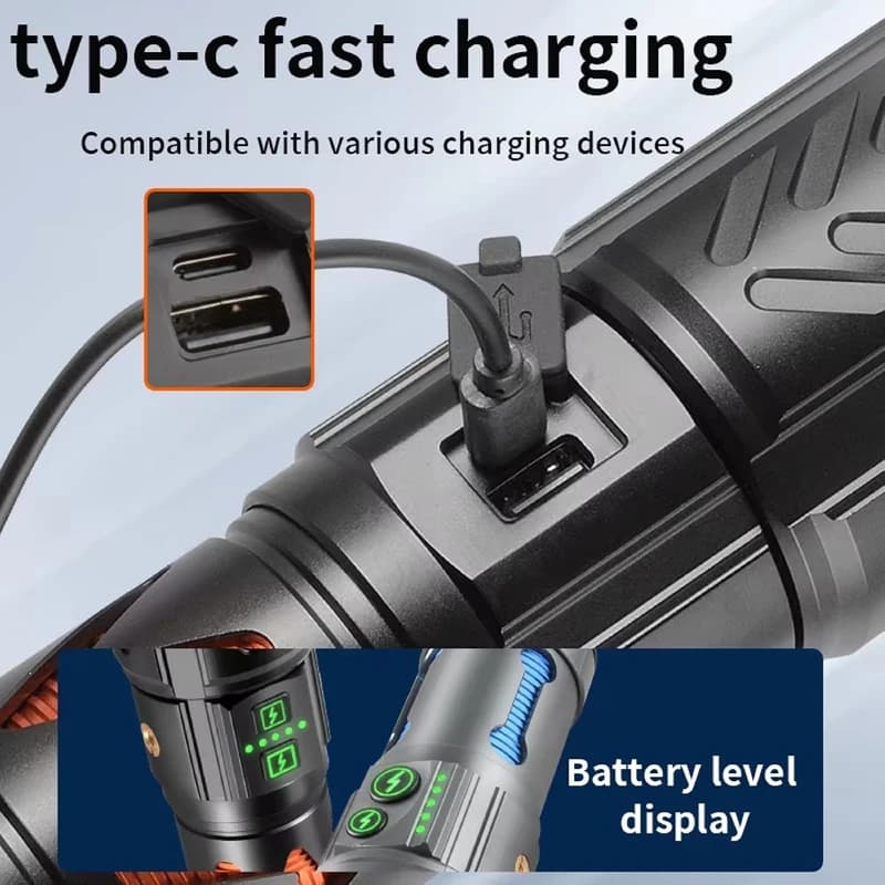 Ліхтар YEMAO YM-G530 TG 30W, 1x40700, Power Bank, ЗУ Type-C, zoom, захист від комарів — фото 7