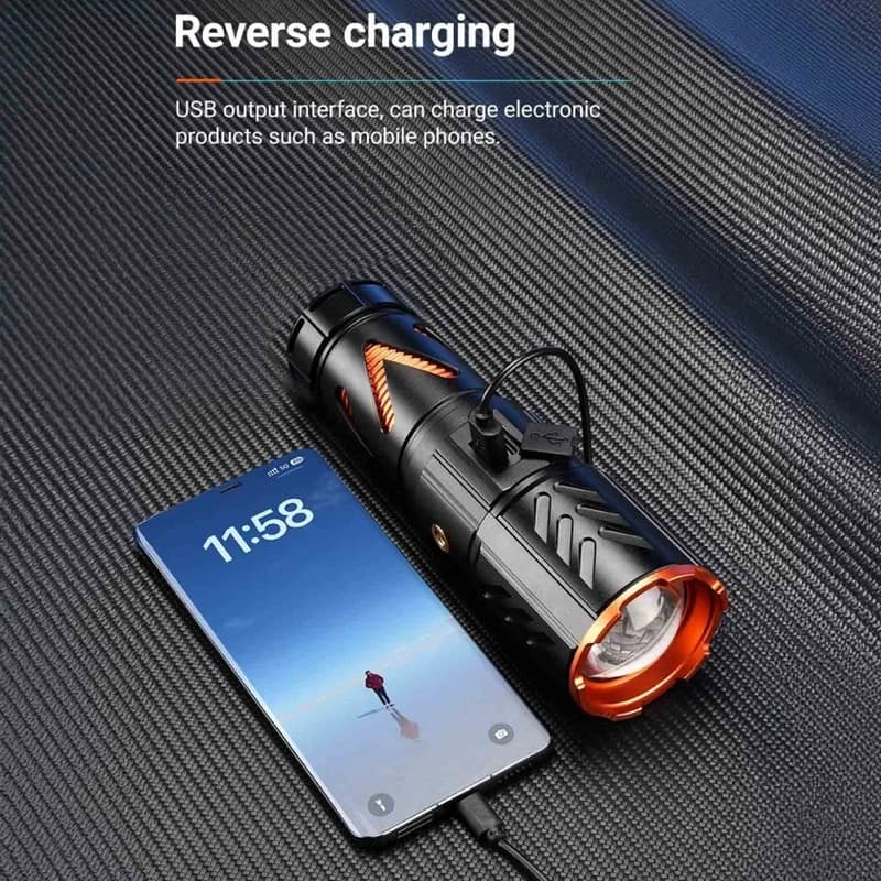 Ліхтар YEMAO YM-G531 TG 30W, 1x40700, Power Bank, ЗУ Type-C, zoom, захист від комарів — фото 3