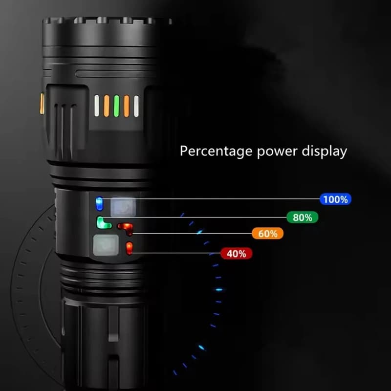 Ліхтар YEMAO YM-G600 TG 60W, 4x181350, Power Bank, ЗУ Type-C, zoom, кейс — фото 10