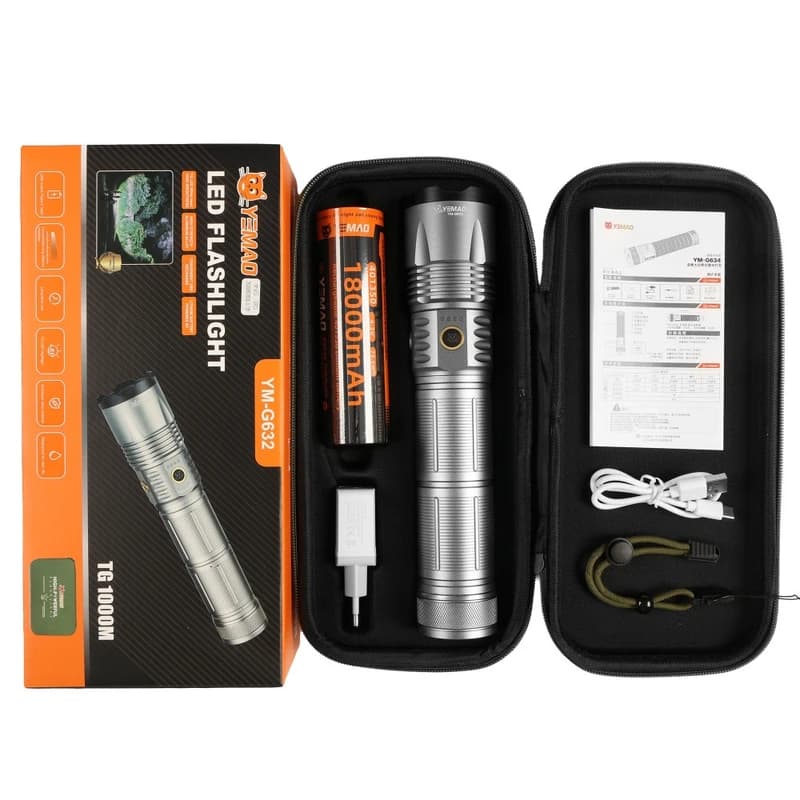 Ліхтар YEMAO YM-G632 TG 30W, 1x401350, Power Bank, ЗУ Type-C, zoom, кейс — фото 7