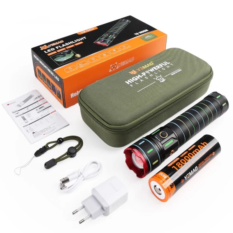 Ліхтар YEMAO YM-G634 TG 30W, 1x401350, Power Bank, ЗУ Type-C, zoom, кейс — фото 6