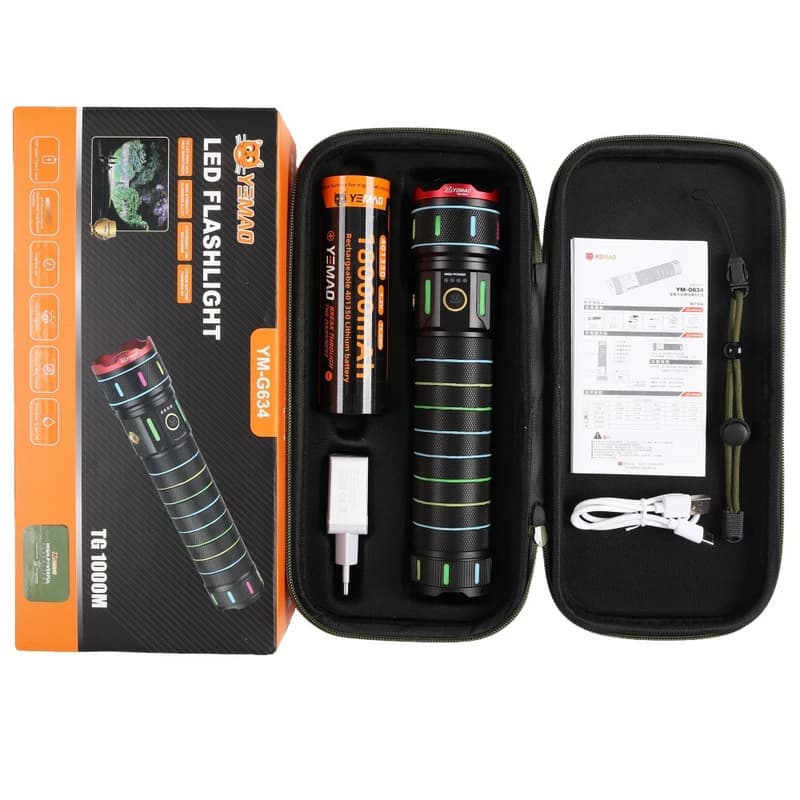 Ліхтар YEMAO YM-G634 TG 30W, 1x401350, Power Bank, ЗУ Type-C, zoom, кейс — фото 10