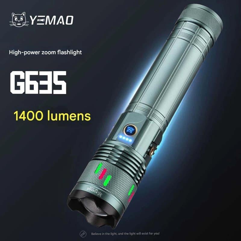Ліхтар YEMAO YM-G635 TG 30W, 1x401350, Power Bank, ЗУ Type-C, zoom, кейс — фото 3