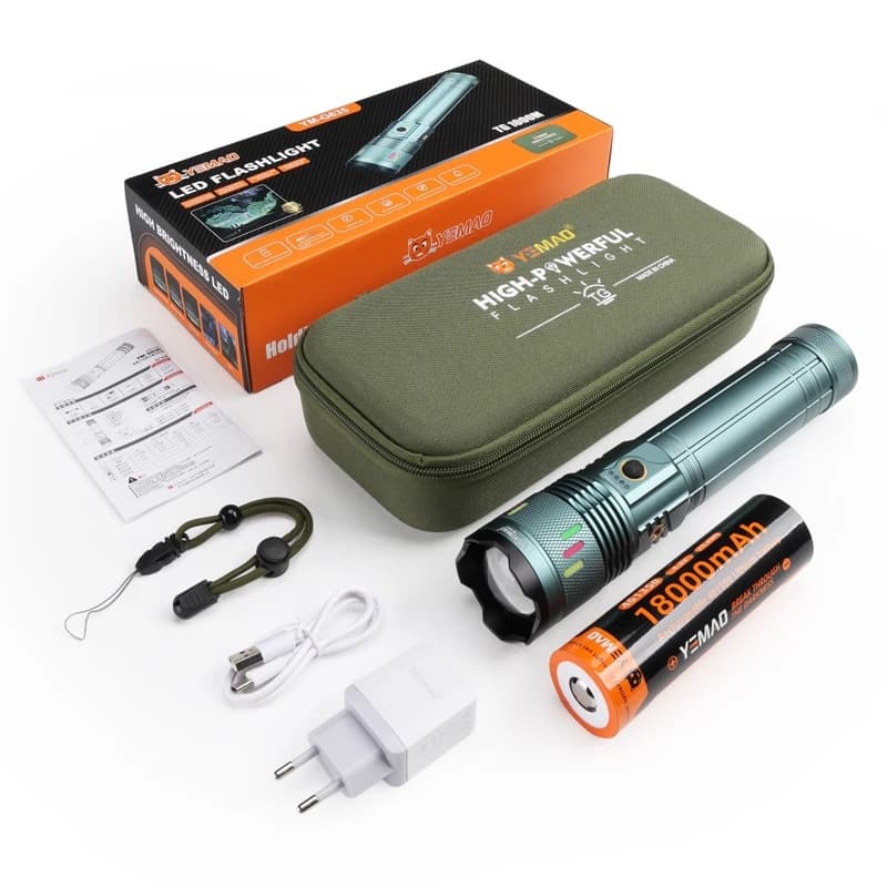 Ліхтар YEMAO YM-G635 TG 30W, 1x401350, Power Bank, ЗУ Type-C, zoom, кейс — фото 8