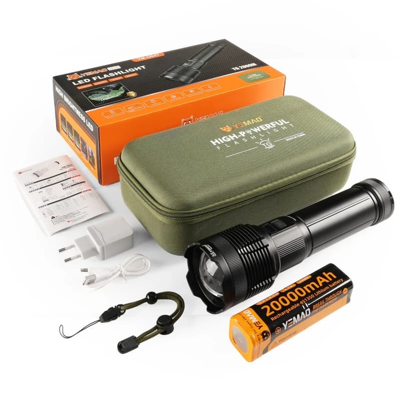 Ліхтар YEMAO YM-G647 TG 60W, 1x451350, Power Bank, ЗУ Type-C, zoom, кейс — фото 4