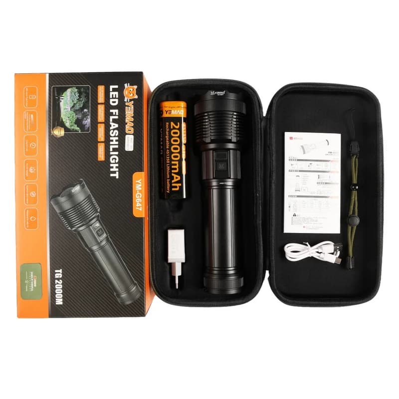 Ліхтар YEMAO YM-G647 TG 60W, 1x451350, Power Bank, ЗУ Type-C, zoom, кейс — фото 8