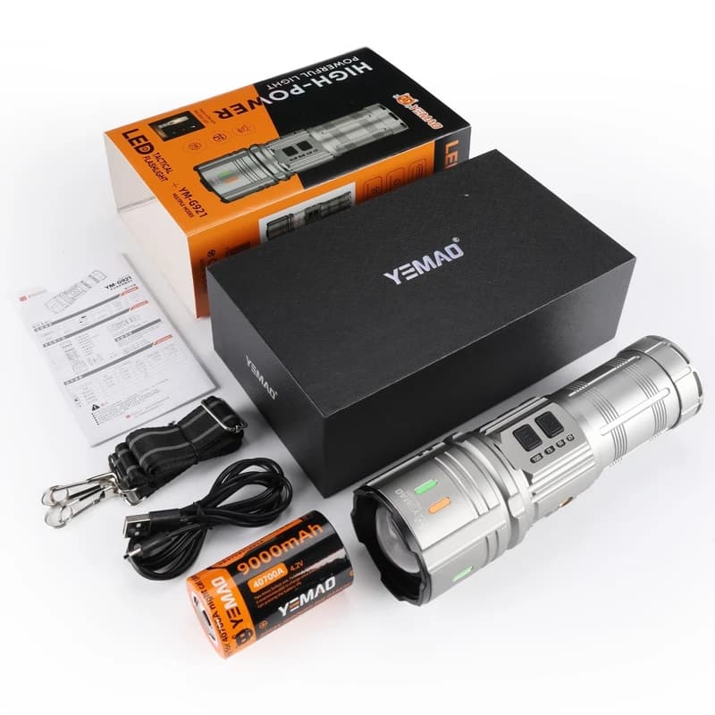 Ліхтар YEMAO YM-G921 TG 30W, 1x40700, Power Bank, ЗУ Type-C, zoom, функція лампи — фото 4