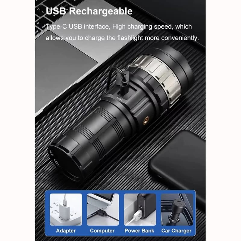 Ліхтар YEMAO YM-G931 TG 30W+COB, 1x40700, Power Bank, ЗУ Type-C, zoom — фото 9