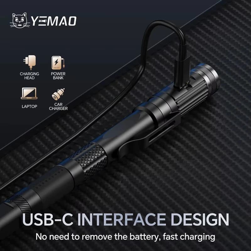 Фонарь YEMAO YM-M91 XPG, 1x10280, ЗУ Type-C, 6-in-1 multitool — фото 6