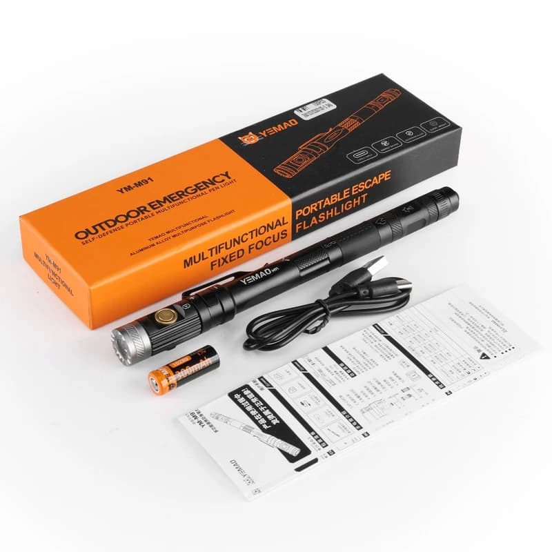 Фонарь YEMAO YM-M91 XPG, 1x10280, ЗУ Type-C, 6-in-1 multitool — фото 10