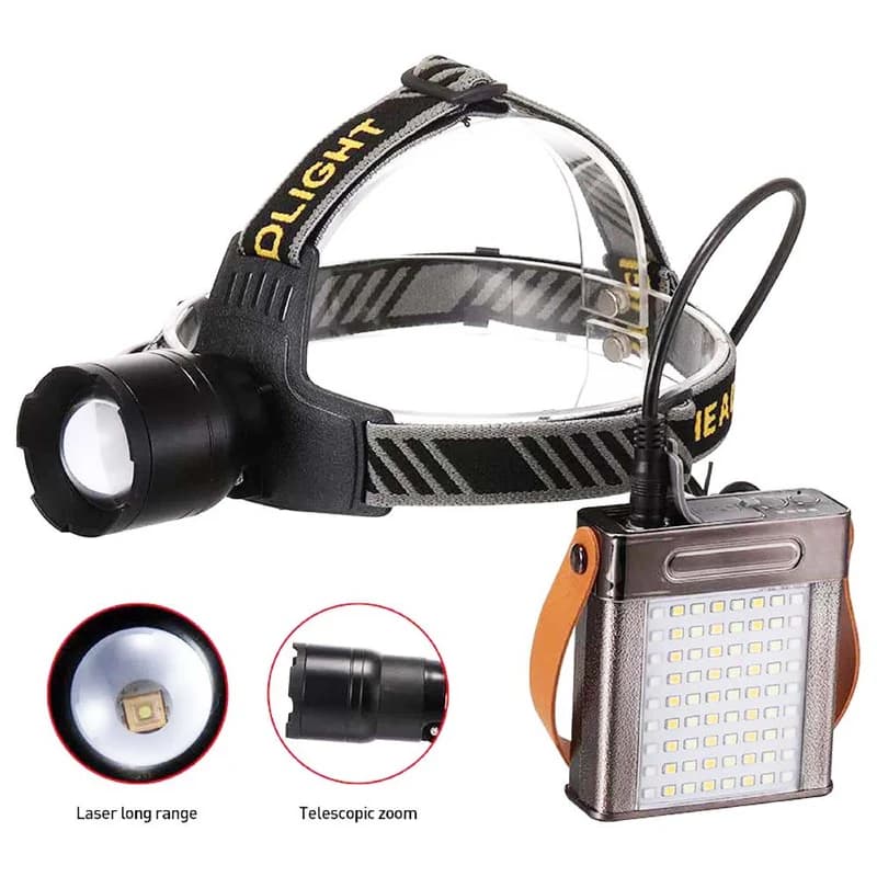 Ліхтар налобний YEMAO YM-T102 TG+SMD(White+Red), Li-Ion акумулятор, ЗУ Type-C, Internal battery, zoom — фото 3