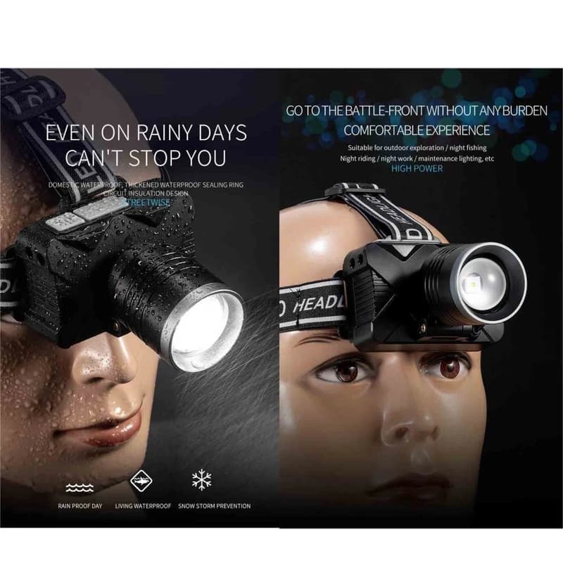 Ліхтар налобний YEMAO YM-T305 TG 30W, Motion Sensor, Li-Ion акумулятор, ЗУ Type-C, zoom — фото 7