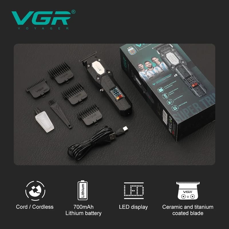 Тример VGR V-900B, 4 насадки, LED display, 7000 RPM — фото 5