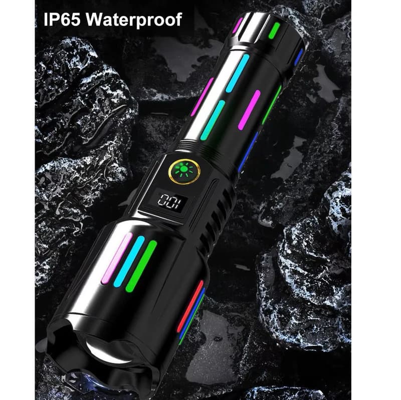 Ліхтар NIGHT VISION FLUORESCENCE W515-PM10-TG, Power Bank,, індикація заряду, 1x26650, ЗП Type-C, zoom, Box — фото 5