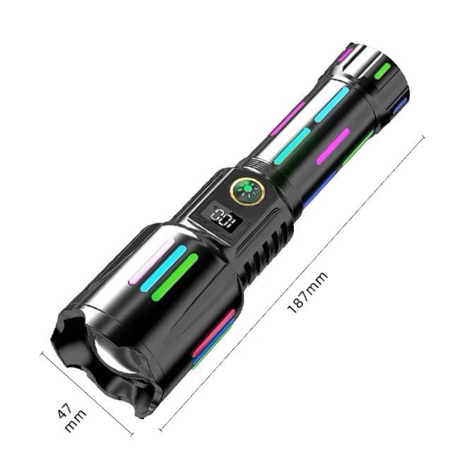 Ліхтар NIGHT VISION FLUORESCENCE W515-PM10-TG, Power Bank,, індикація заряду, 1x26650, ЗП Type-C, zoom, Box — фото 6