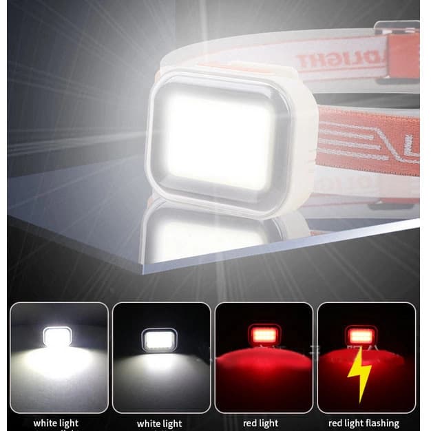 Ліхтар налобний CY-2027-B-COB(white+red), Li-Ion акумулятор, ЗП Type-C — фото 7