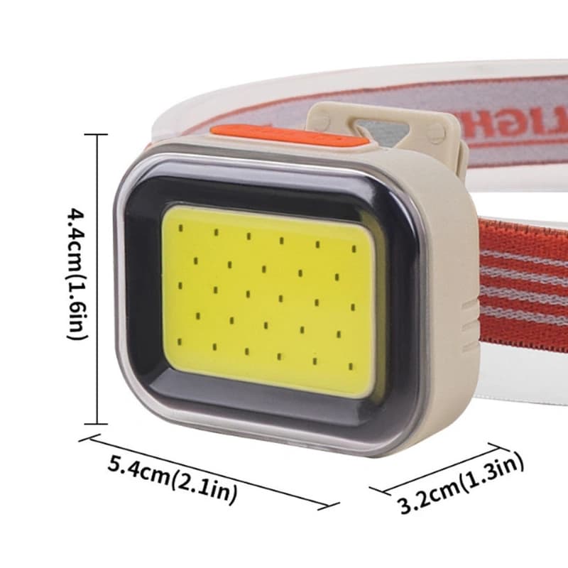 Ліхтар налобний CY-2027-B-COB(white+red), Li-Ion акумулятор, ЗП Type-C — фото 8