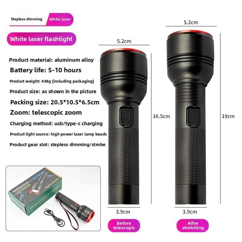 Ліхтар SY-2208-TG, 1 РЕЖИМ, Power Bank, 1x18650, ЗП Type-C, zoom, Box — фото 10