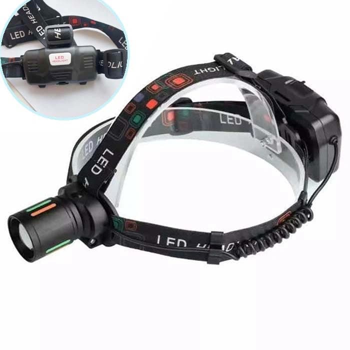 Ліхтар налобний NIGHT VISION FLUORESCENCE W668-TG, 2x18650, ЗП Type-C, zoom, Box — фото 2