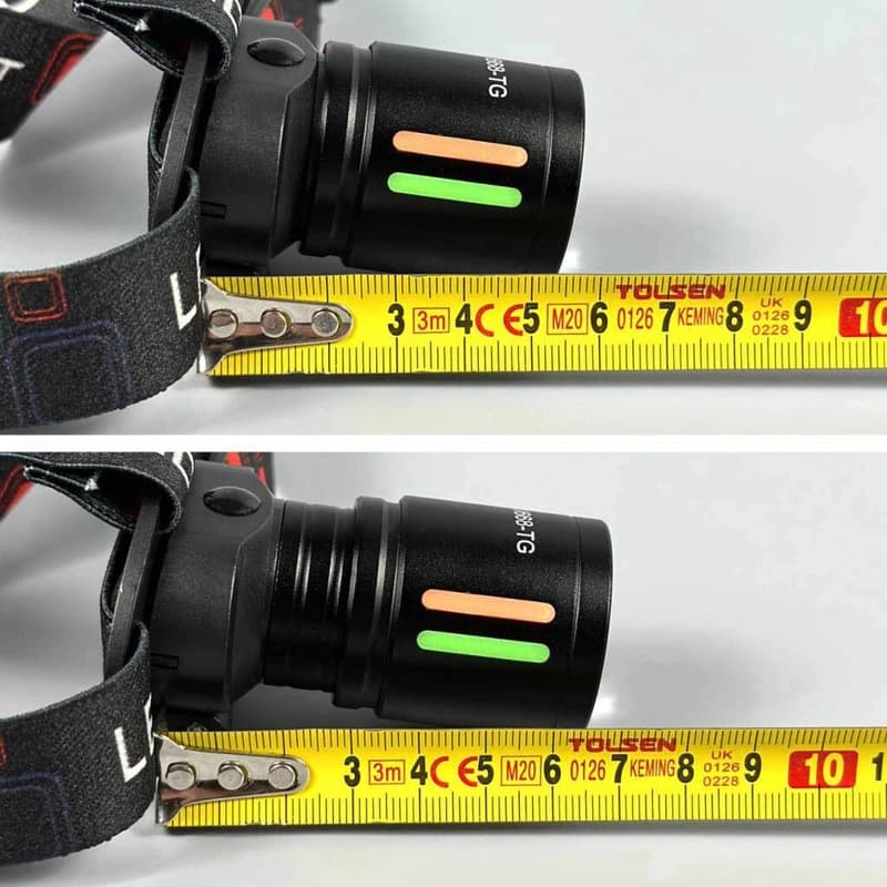 Ліхтар налобний NIGHT VISION FLUORESCENCE W668-TG, 2x18650, ЗП Type-C, zoom, Box — фото 7