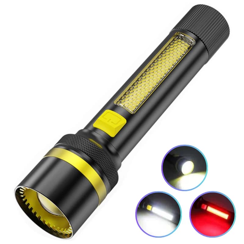 Ліхтар 24094-WHITE LASER LED PM10-TG+COB(White+Red)