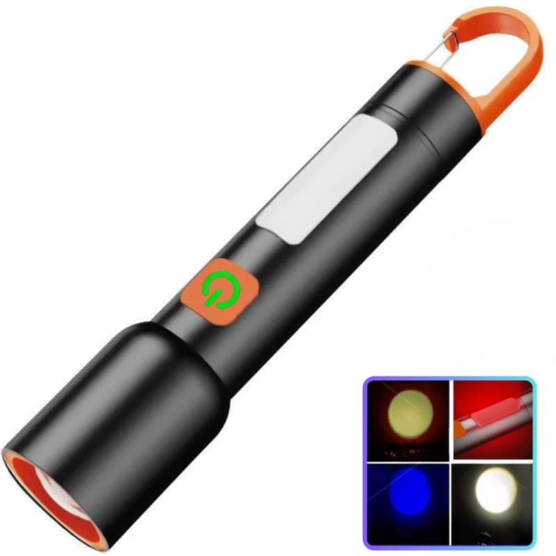 Ліхтар BL-636-3TG (WHITE+YELLOW+BLUE)+COB(WHITE+RED)