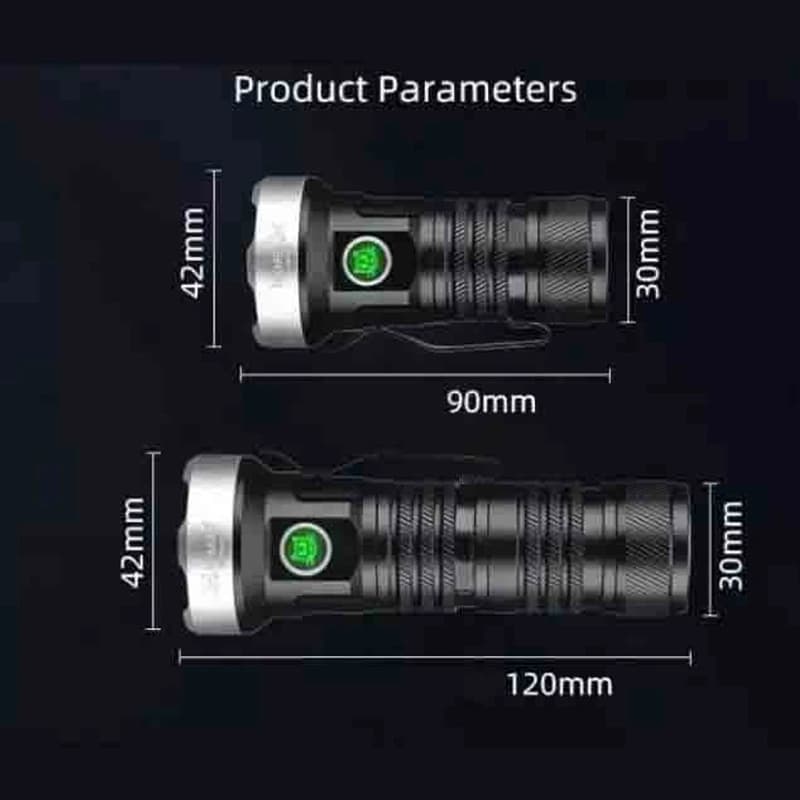 Ліхтар YEMAO YM-F963X-5XTE+4XPE, multi-color light, UV, 1x26650/26350, ЗУ Type-C, магніт, ковпачок — фото 8