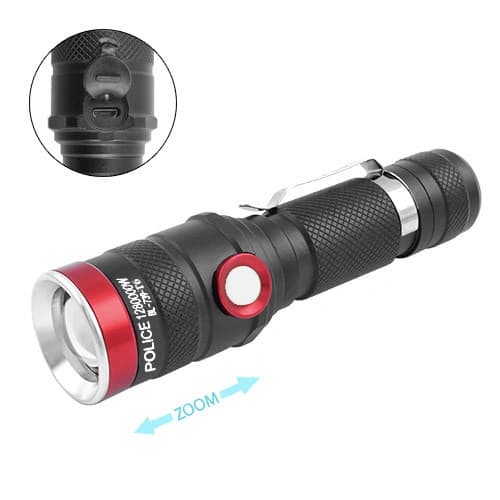 Ліхтар Police 736-T6, 1x18650, zoom, ЗП microUSB, Box — фото 9