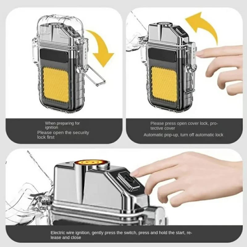 Ліхтар MULTIFUNCTIONAL C01-A-COB, Li-Ion акумулятор, ЗП Type-C, запальничка, Box — фото 3