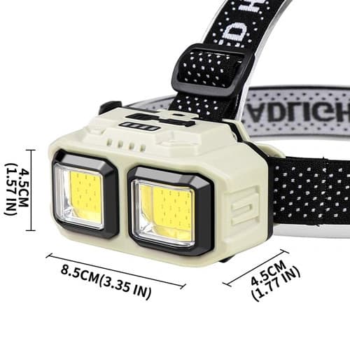 Ліхтар налобний HX-816-2COB(White+Red), Waterproof, 1x18650, ЗП Type-C, Box — фото 3