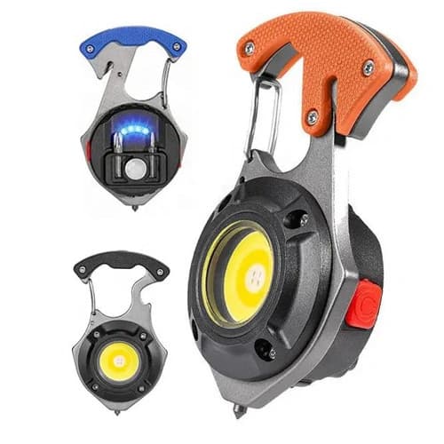 Ліхтар MULTIFUNCTIONAL W5143-COB(White+Yellow+Red), multitool, Li-Ion акумулятор, магніт, карабін, викрутка, ЗП Type-C — фото 7
