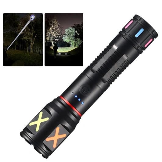 Ліхтар PLD-CA166-3 1 РЕЖИМ WHITE LASER LED PM10-TG, 1х18650, індикація заряду, ЗУ Type-C, zoom, Box — фото 8
