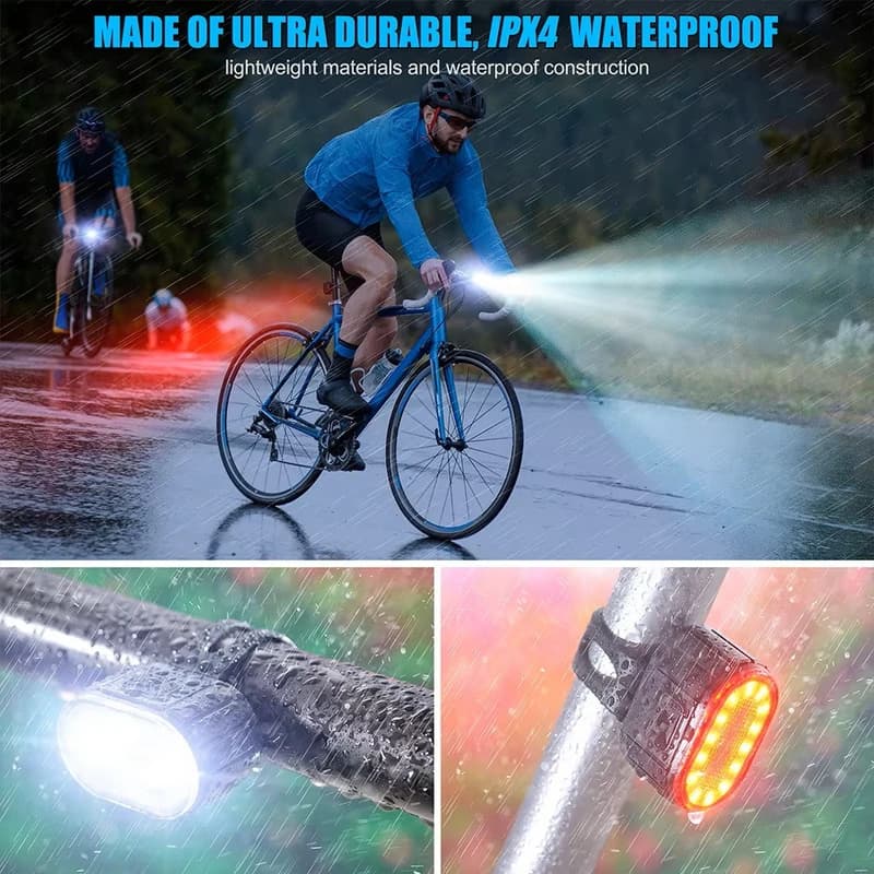 Велокомплект ZH-078-2LED ліхтар + STOP-14SMD, waterproof, Li-Ion акумулятор, ЗП Type-C — фото 5