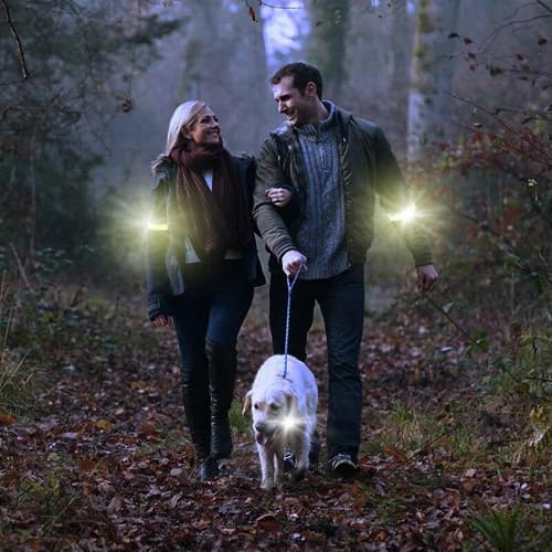 Світлодіодний LED браслет безпеки YD2307-COB(White+Red), Waterproof, Li-Ion акумулятор., ЗП Type-C — фото 2