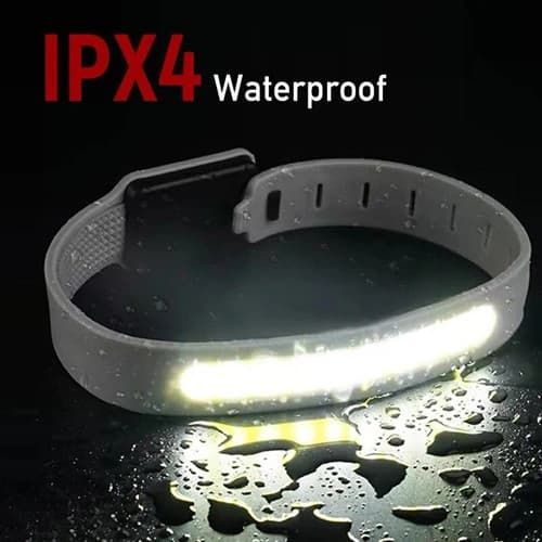 Світлодіодний LED браслет безпеки YD2307-COB(White+Red), Waterproof, Li-Ion акумулятор., ЗП Type-C — фото 3