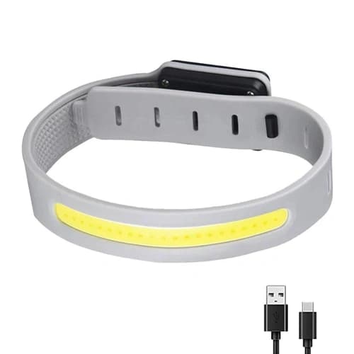 Світлодіодний LED браслет безпеки YD2307-COB(White+Red), Waterproof, Li-Ion акумулятор., ЗП Type-C — фото 4