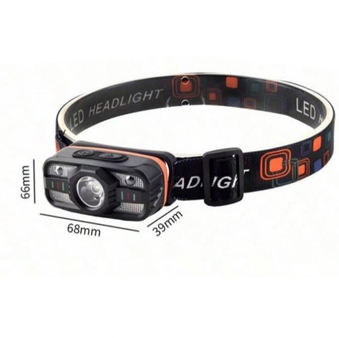 Ліхтар налобний WH-0188-XPE+SMD(White+Red), Motion Sensor, Li-Ion акумулятор, ЗП Type-C — фото 5
