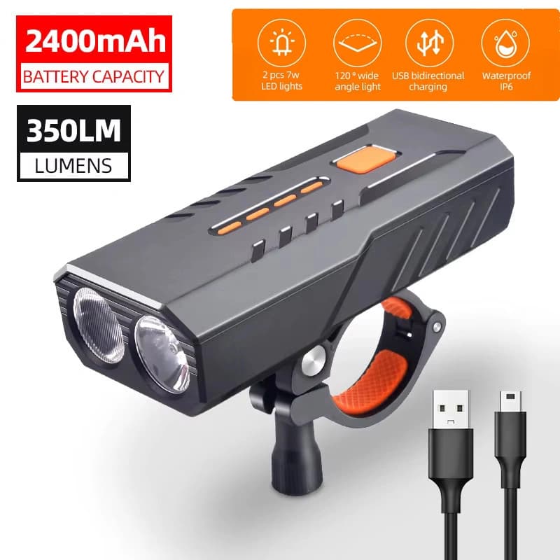 Велофара BC25S, 300LM, Waterproof, Power Bank, Li-Ion акумулятор, ЗП