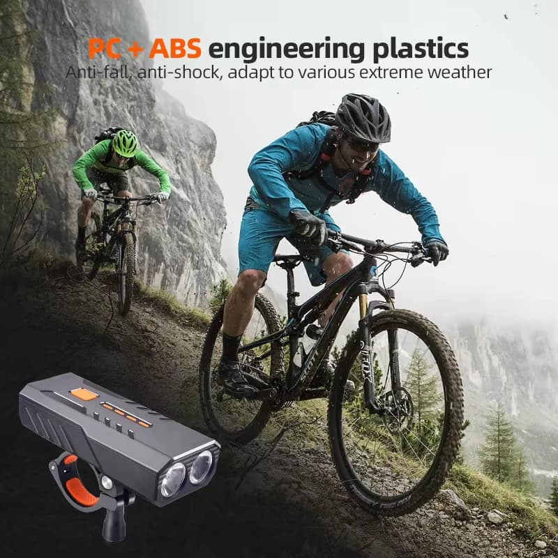 Велофара BC25S, 300LM, Waterproof, Power Bank, Li-Ion акумулятор, ЗП Type-C, індикація заряду — фото 3