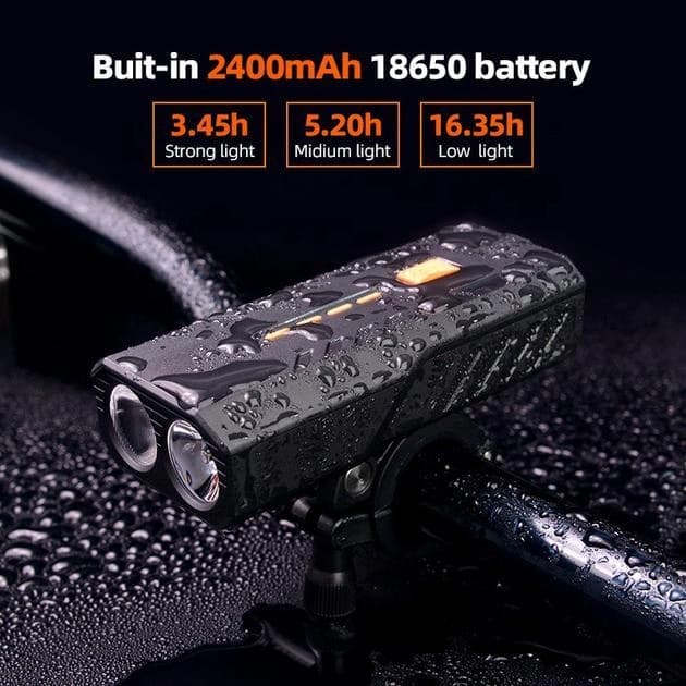 Велофара BC25S, 300LM, Waterproof, Power Bank, Li-Ion акумулятор, ЗП Type-C, індикація заряду — фото 6