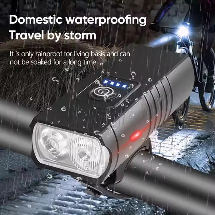 Велоліхтар F0-60-2T6, waterproof, Li-Ion акумулятор, ЗП Type-C — фото 6