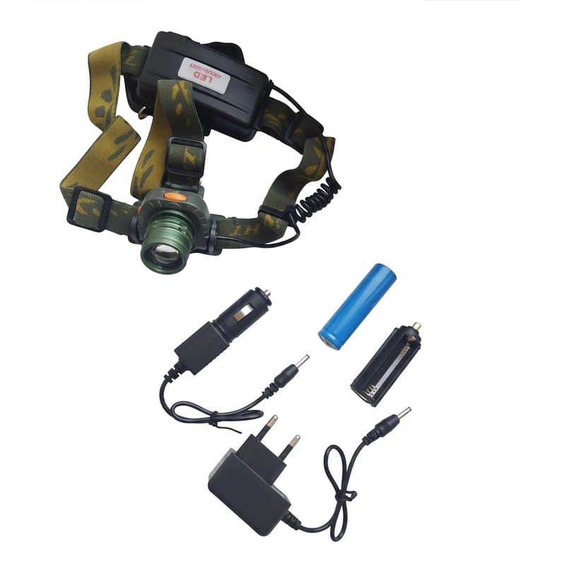 Ліхтар налобний 6616-T6, Motion Sensor, ЗП 220/12V, 1x18650, zoom — фото 2